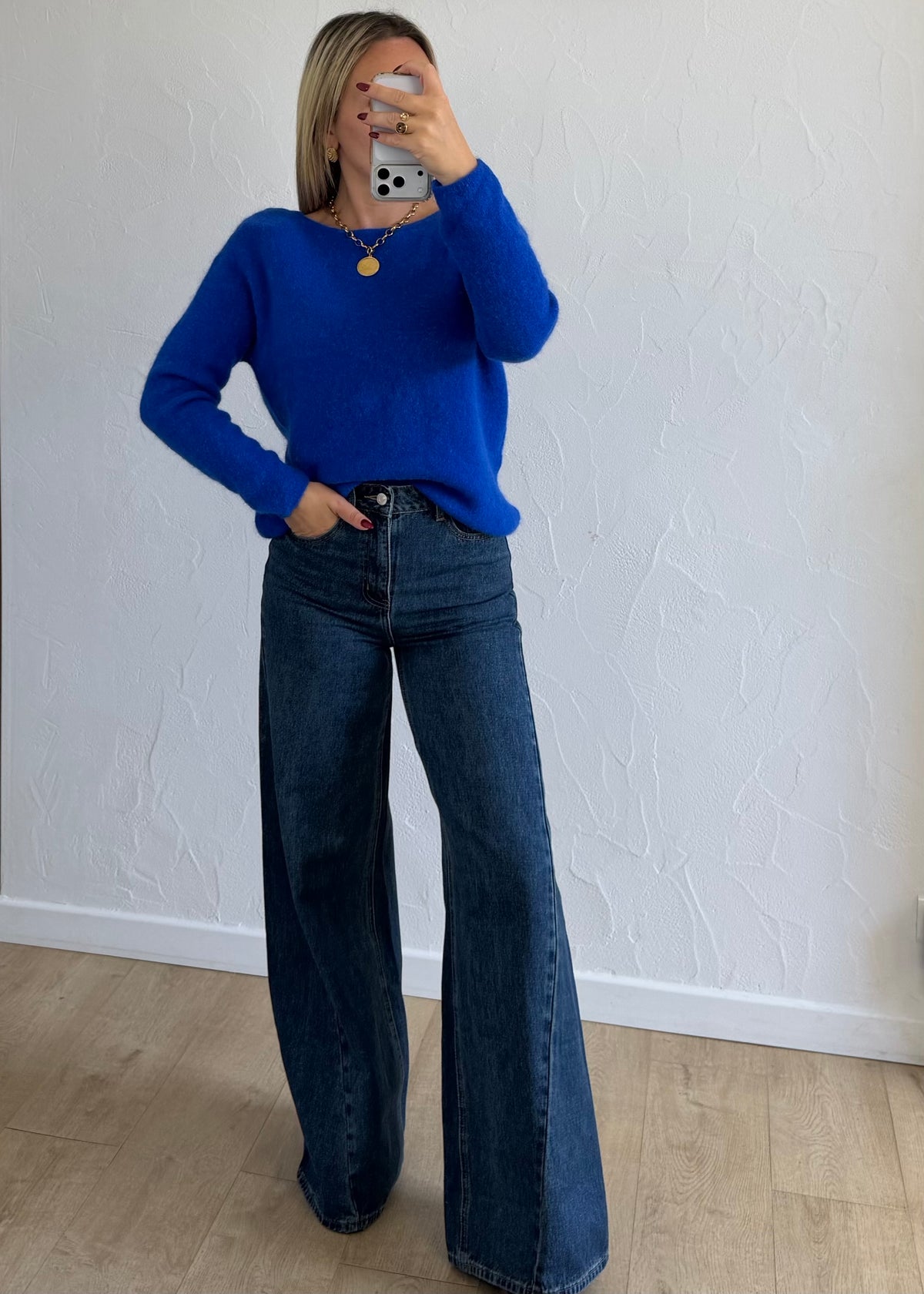 Gilet Elisa bleu électrique