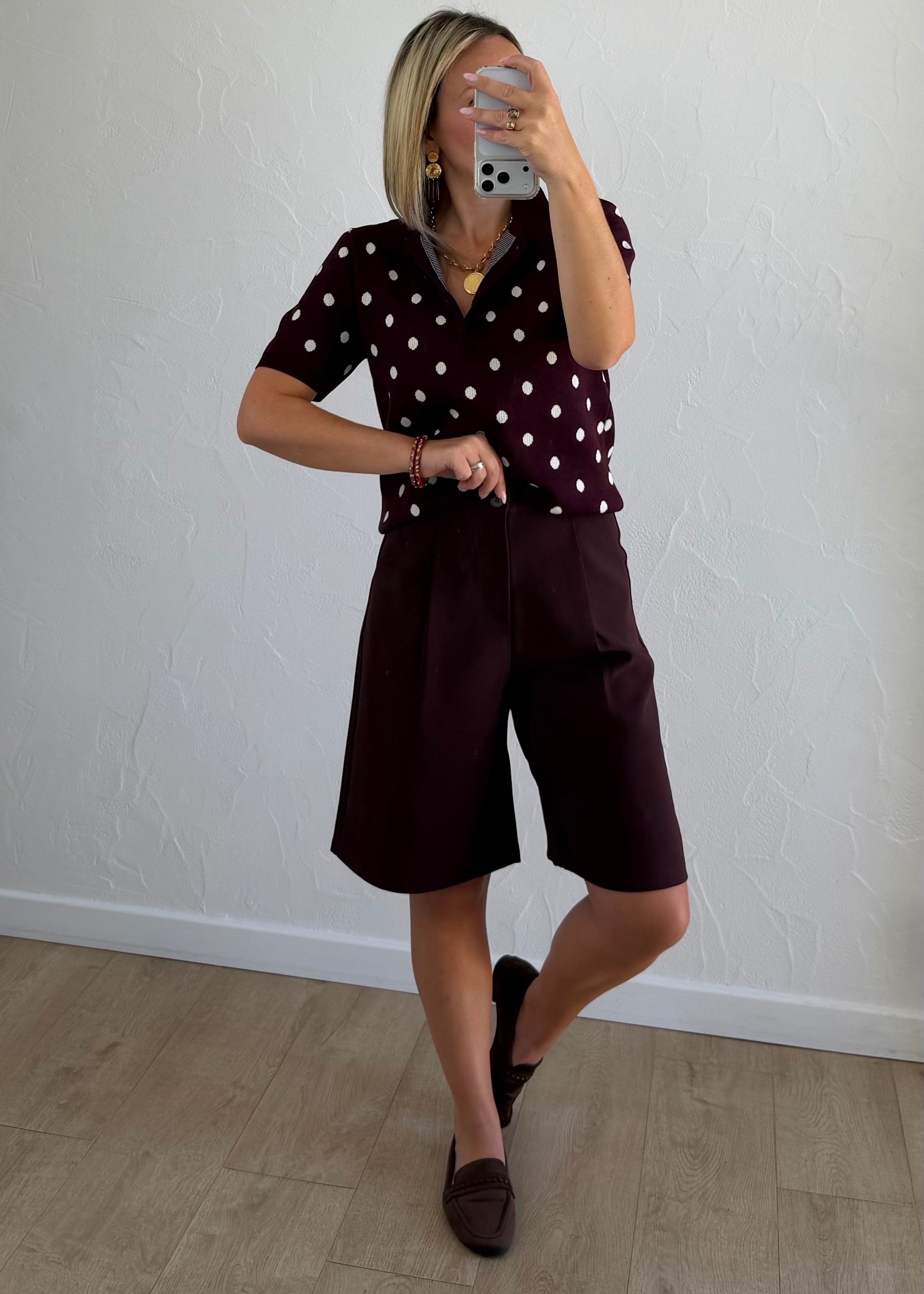 Polo Perla bordeaux