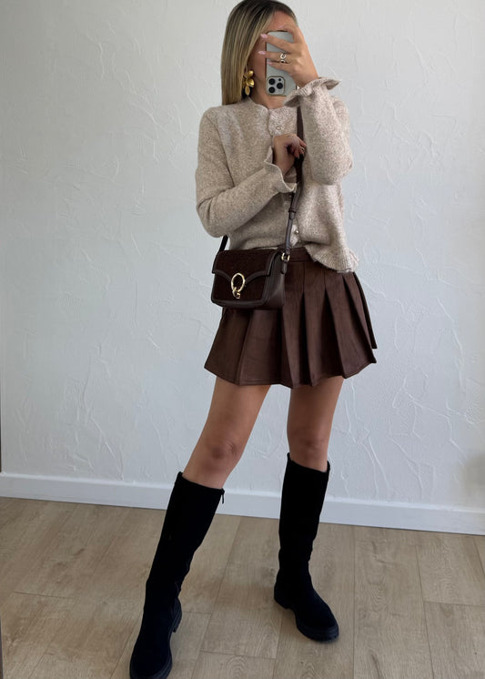Jupe-short SIAN Marron