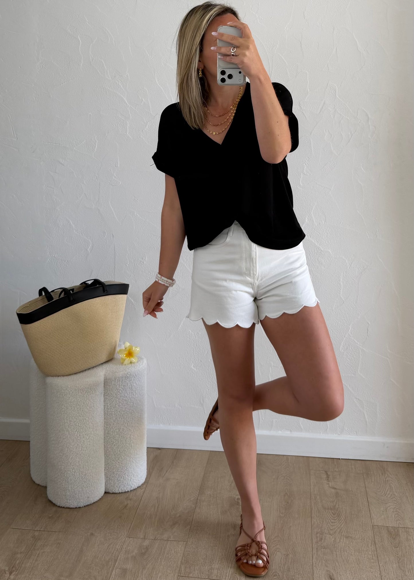 Short FLEUR Blanc