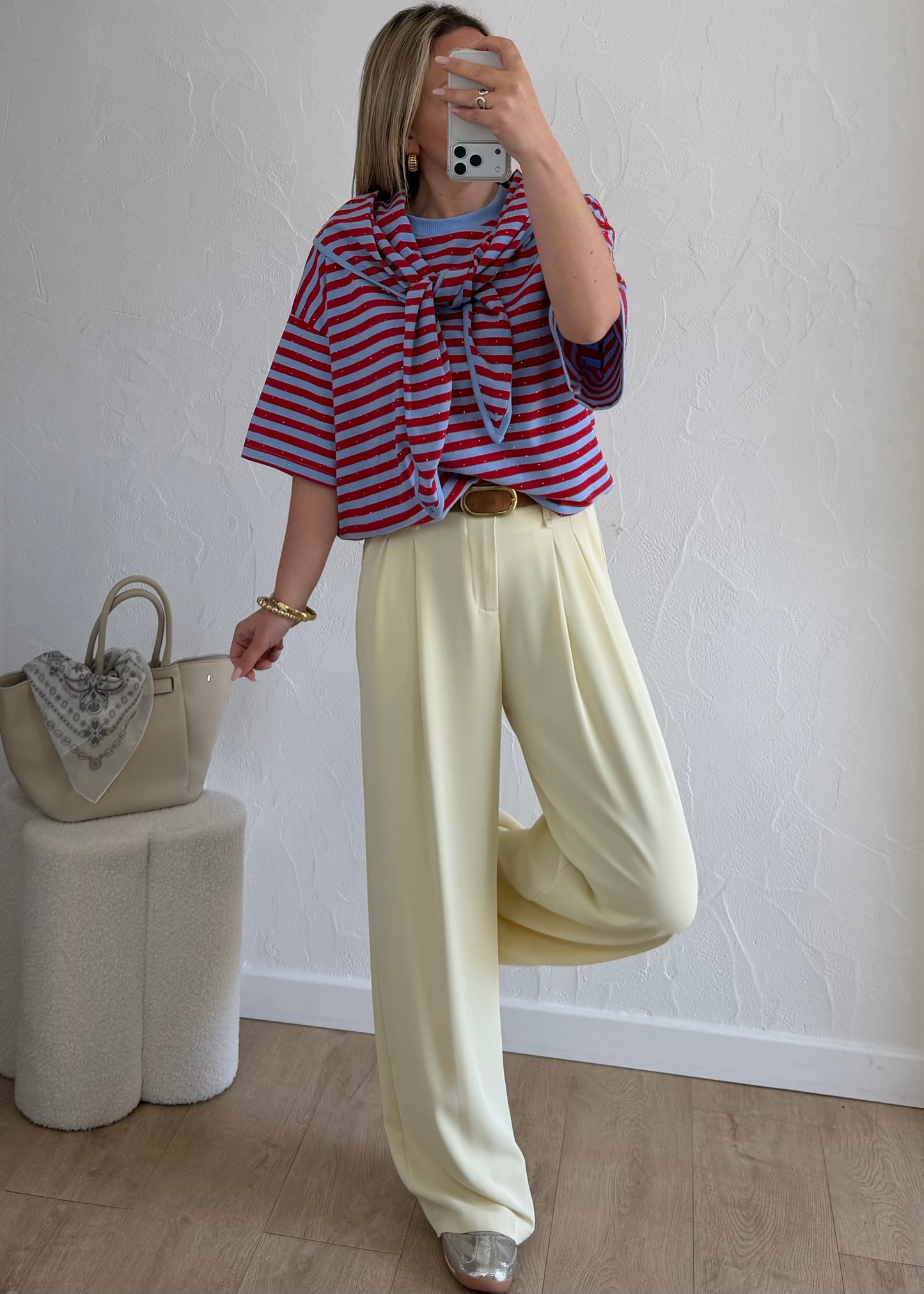 Tee-shirt ADRIANNA Rouge & Bleu