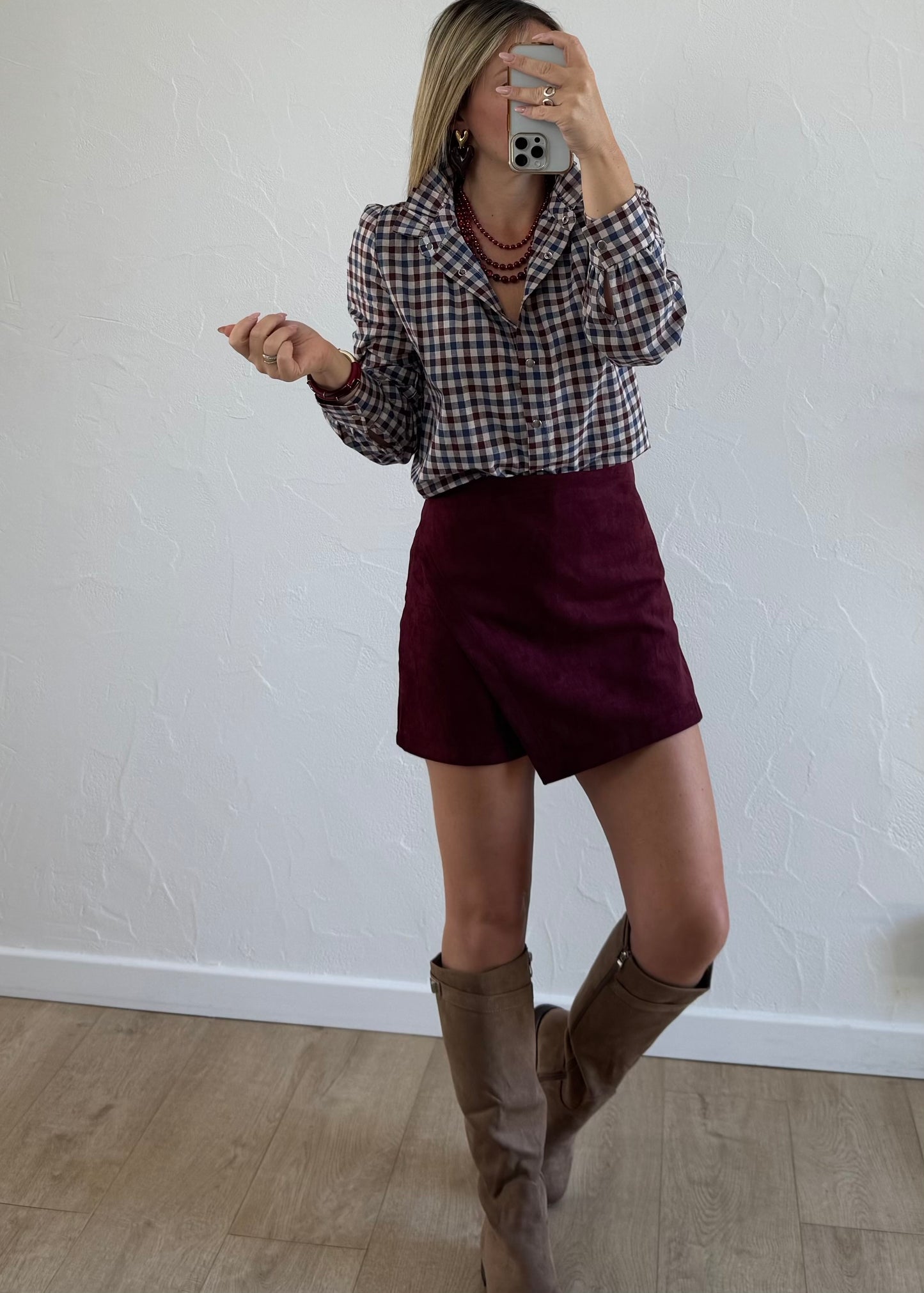 Jupe-short INDIA Bordeaux