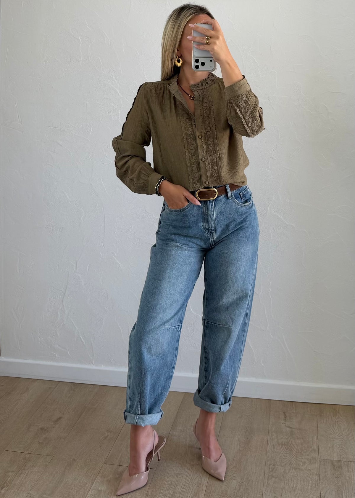 Chemise Mariana kaki