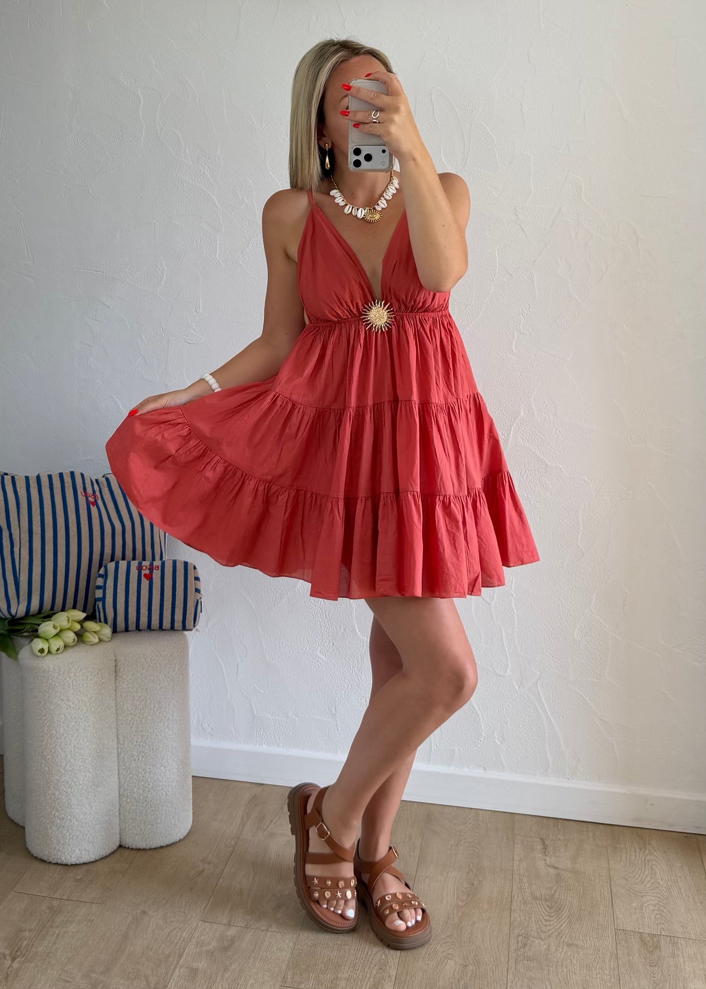 Robe MELODY Courte Terracotta