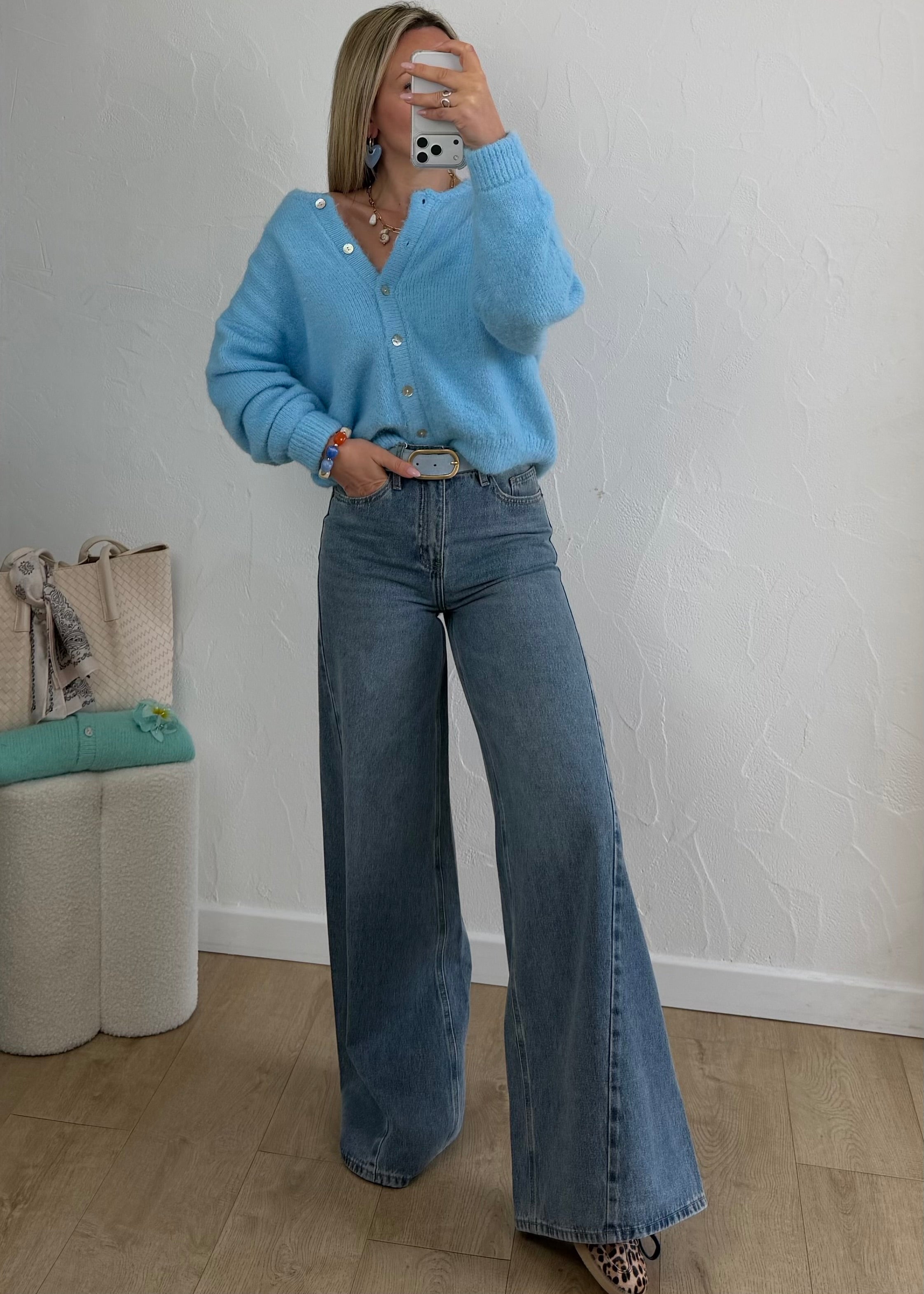 Gilet MARINA Bleu ciel