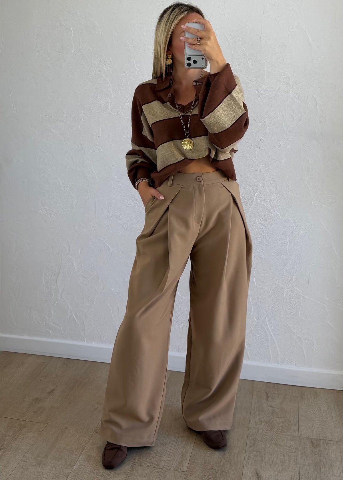 Polo Manny rayé choco