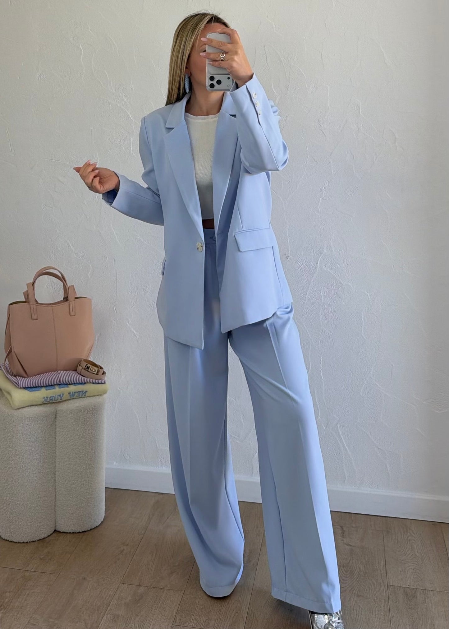 Pantalon CORALIE Bleu ciel