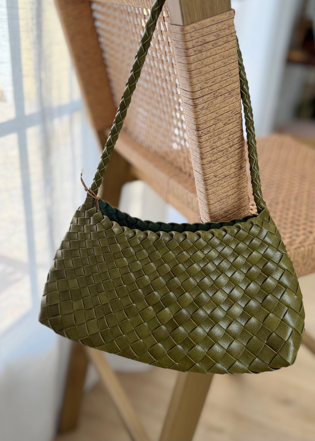 Sac Tressé olive