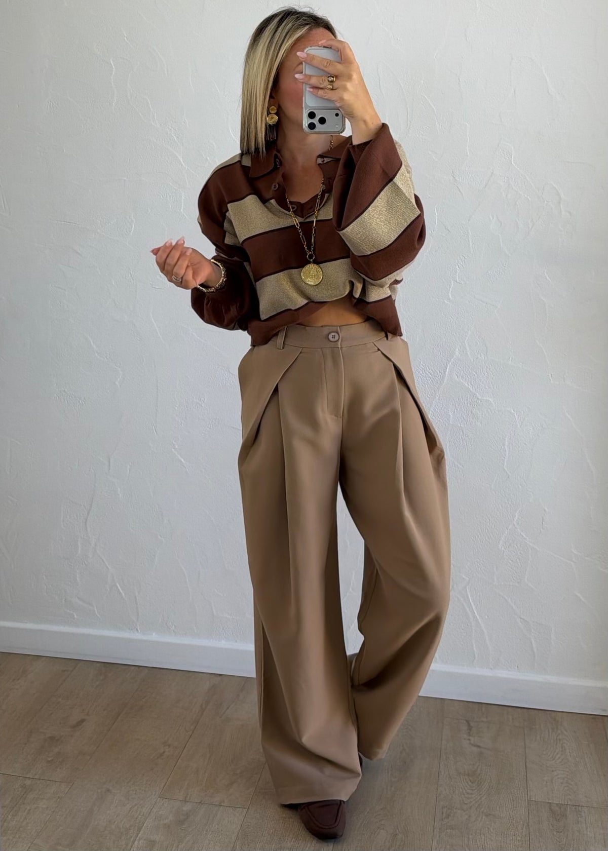 Polo Manny rayé choco