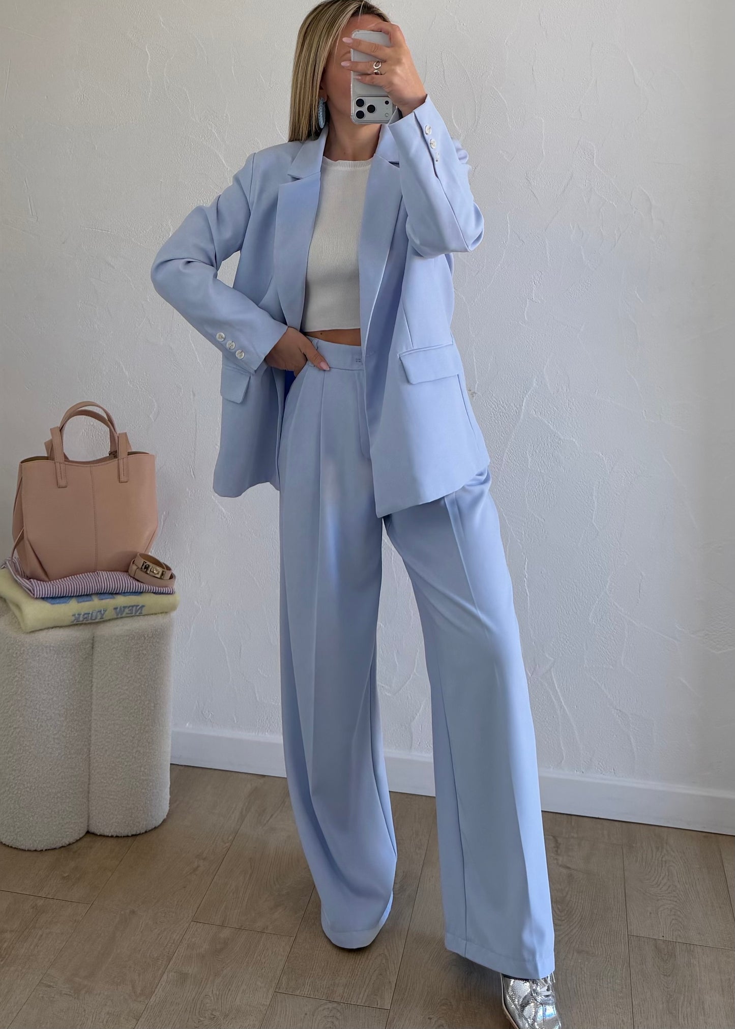 Pantalon CORALIE Bleu ciel