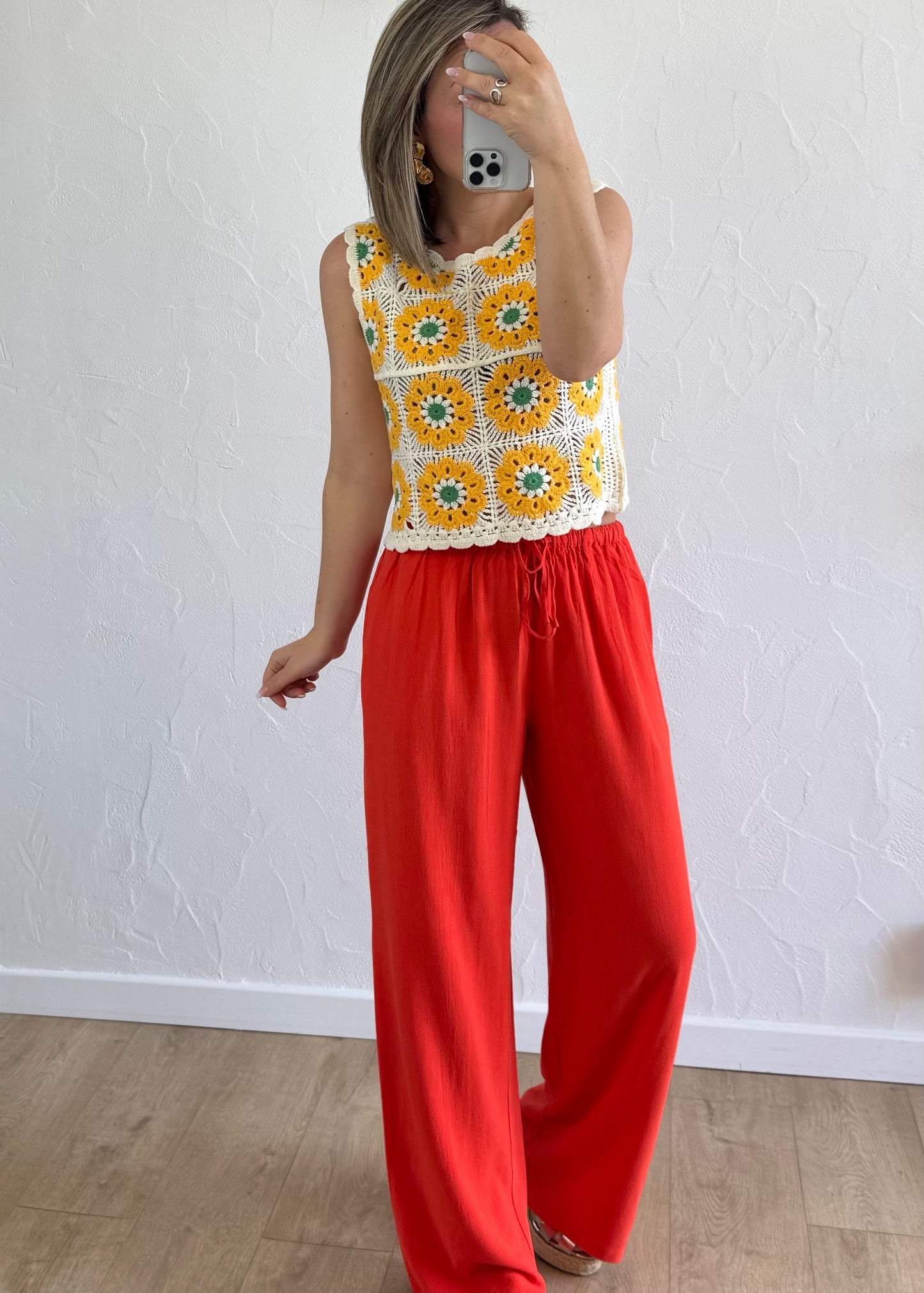 Haut en crochet Nina Jaune