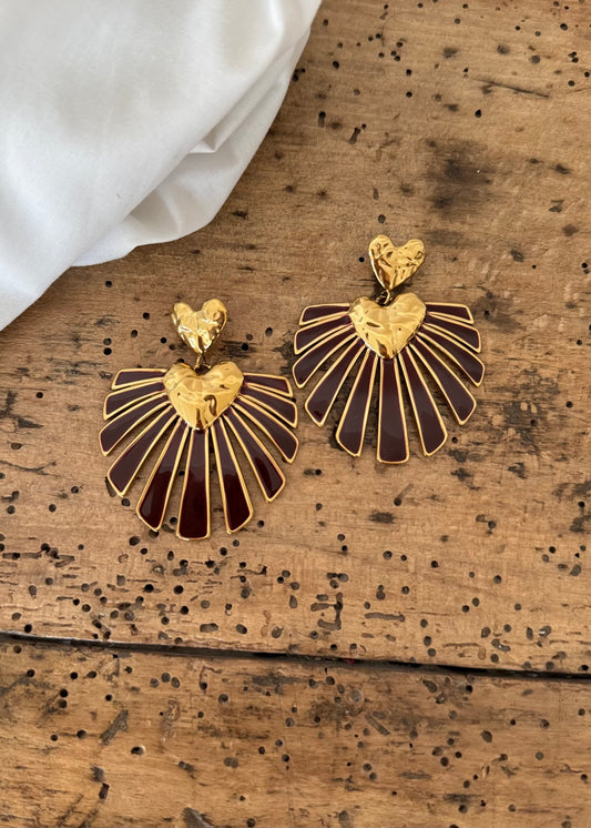 Boucles d’oreilles Marron