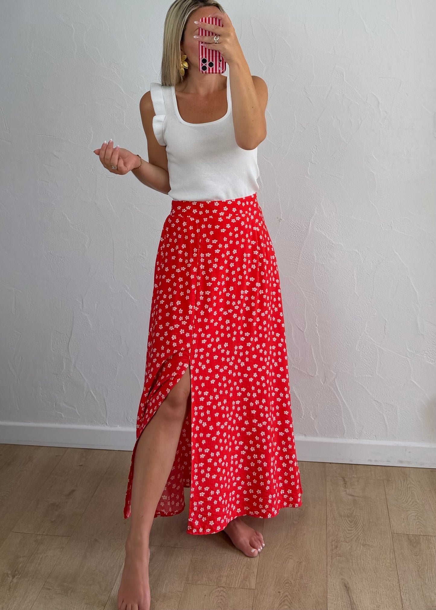 Jupe SALOMEE Rouge