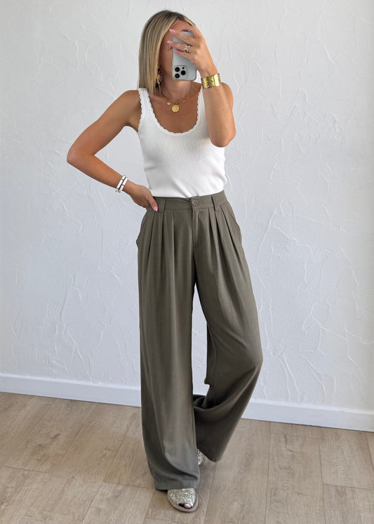 Pantalon Céline Kaki