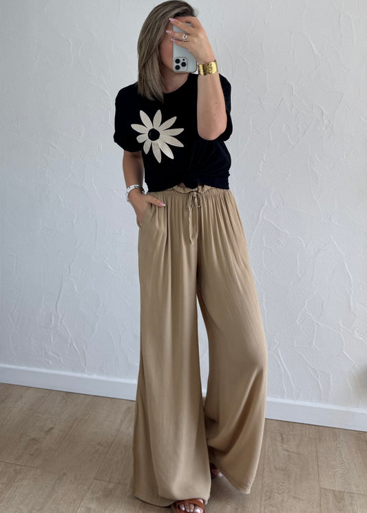 T-shirt Fleur en crochet