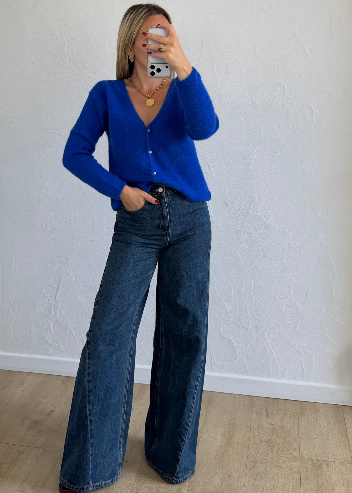 Gilet Elisa bleu électrique