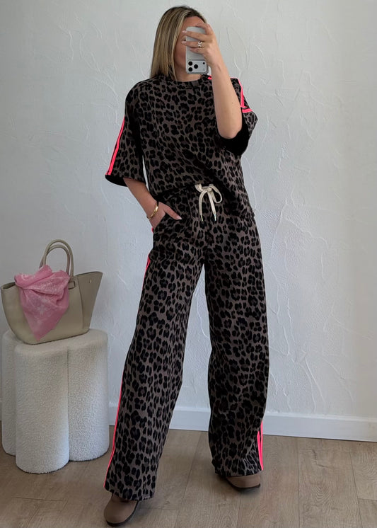 Haut LÉOPARD Fuschia