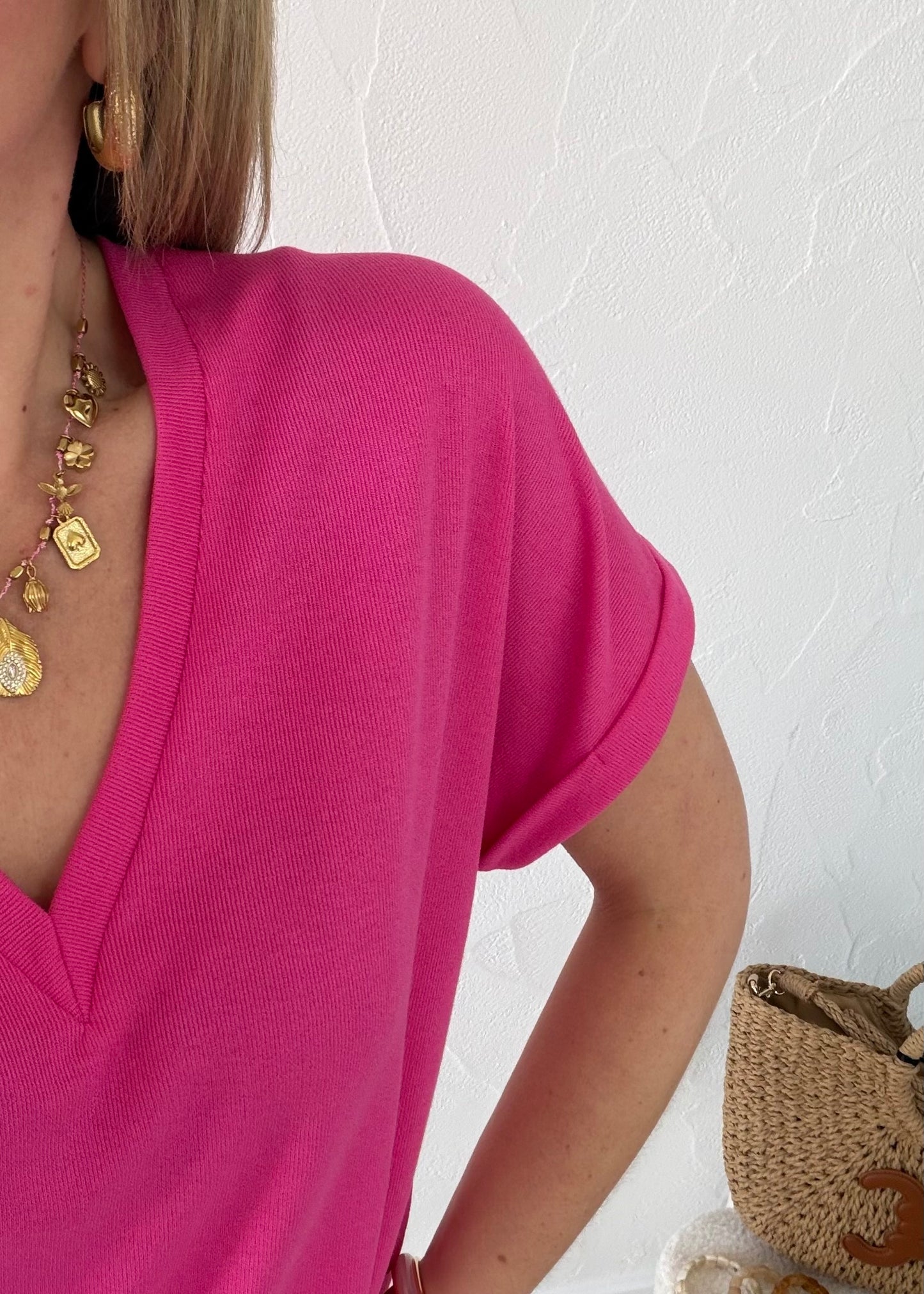 T-shirt Lisa fushia 🌺