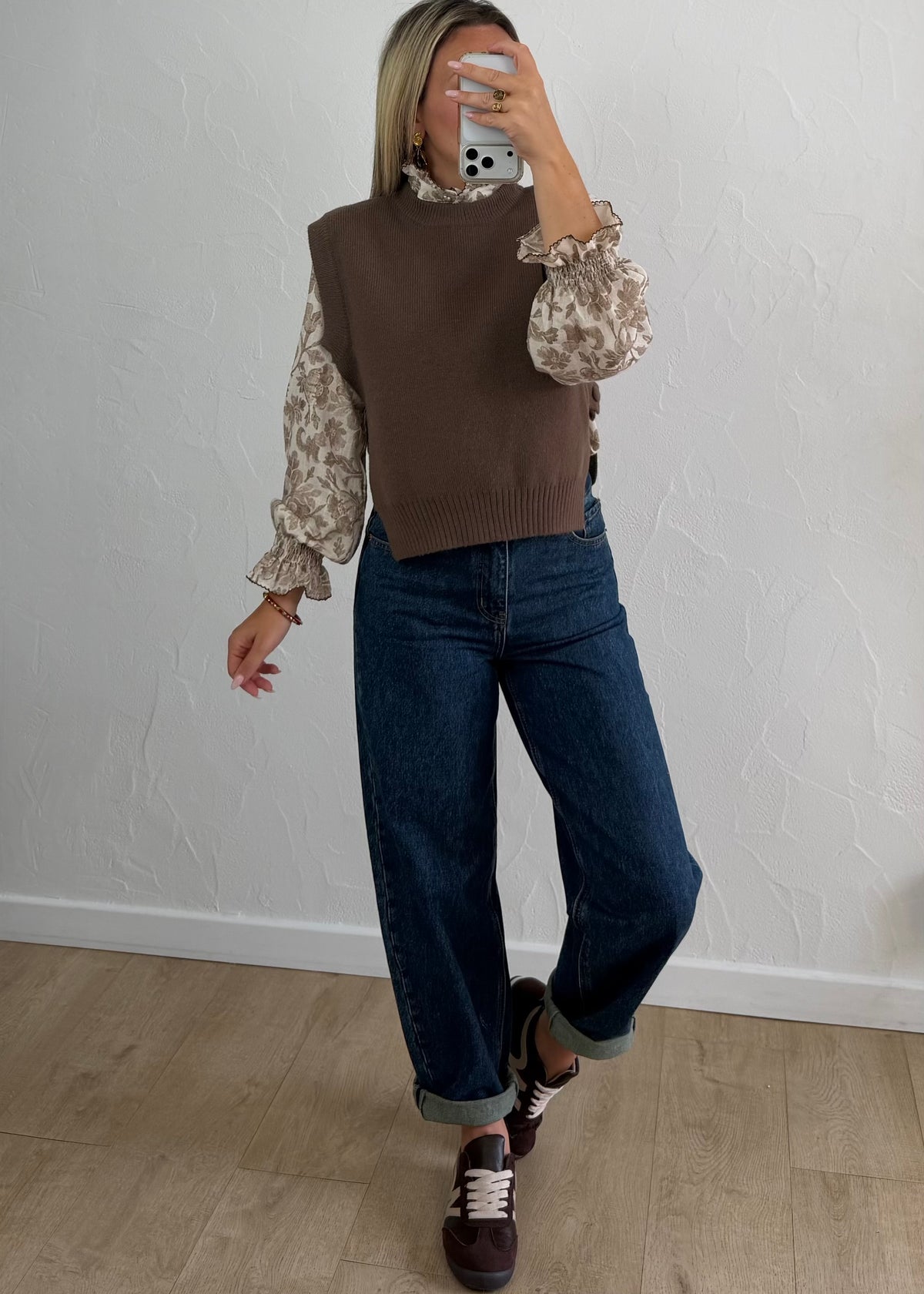Pull sans manche Dario taupe