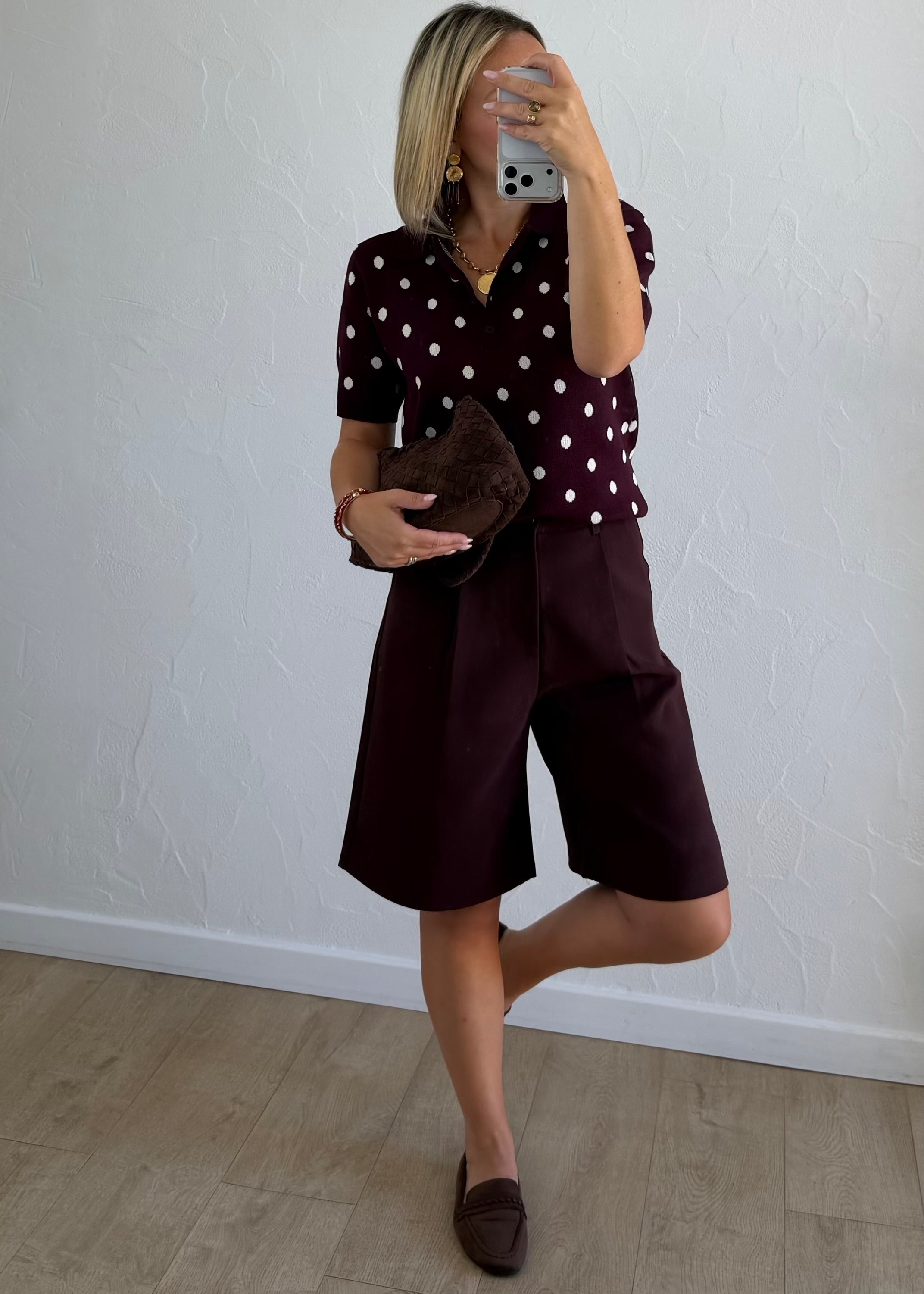 Polo Perla bordeaux