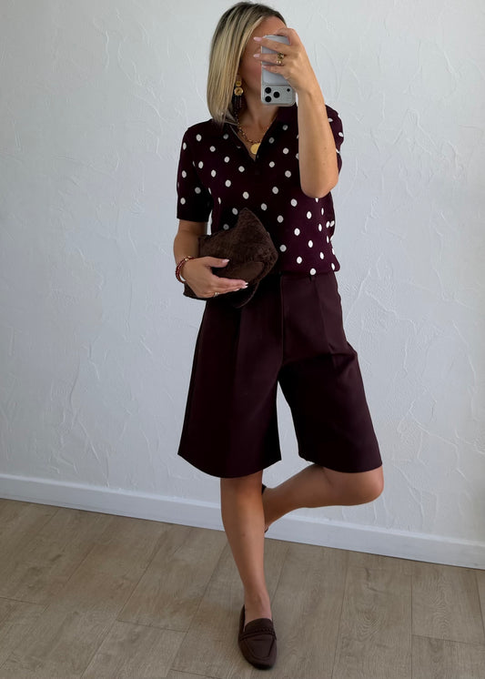 Polo Perla bordeaux