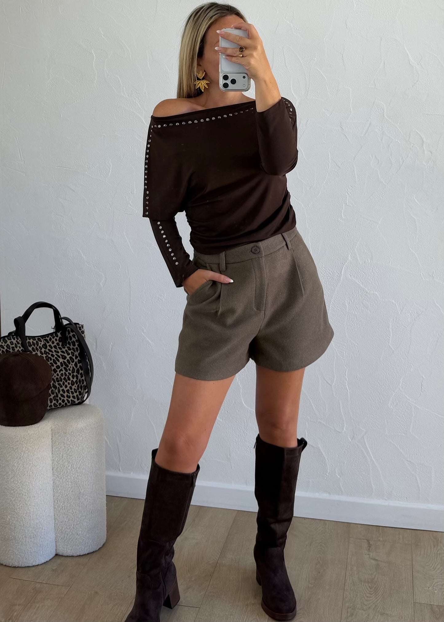 Short Lenny taupe