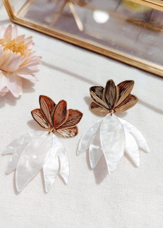 Boucles d’oreilles Blanc