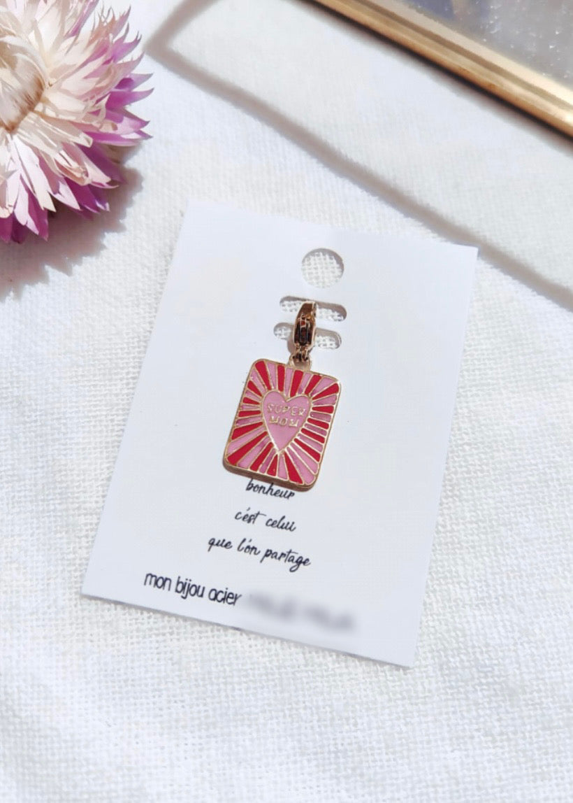 Charm « SUPER MOM » ♡