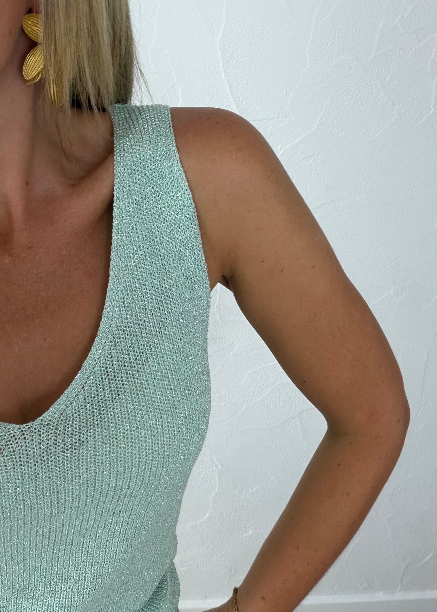 Débardeur EUGENIE Turquoise