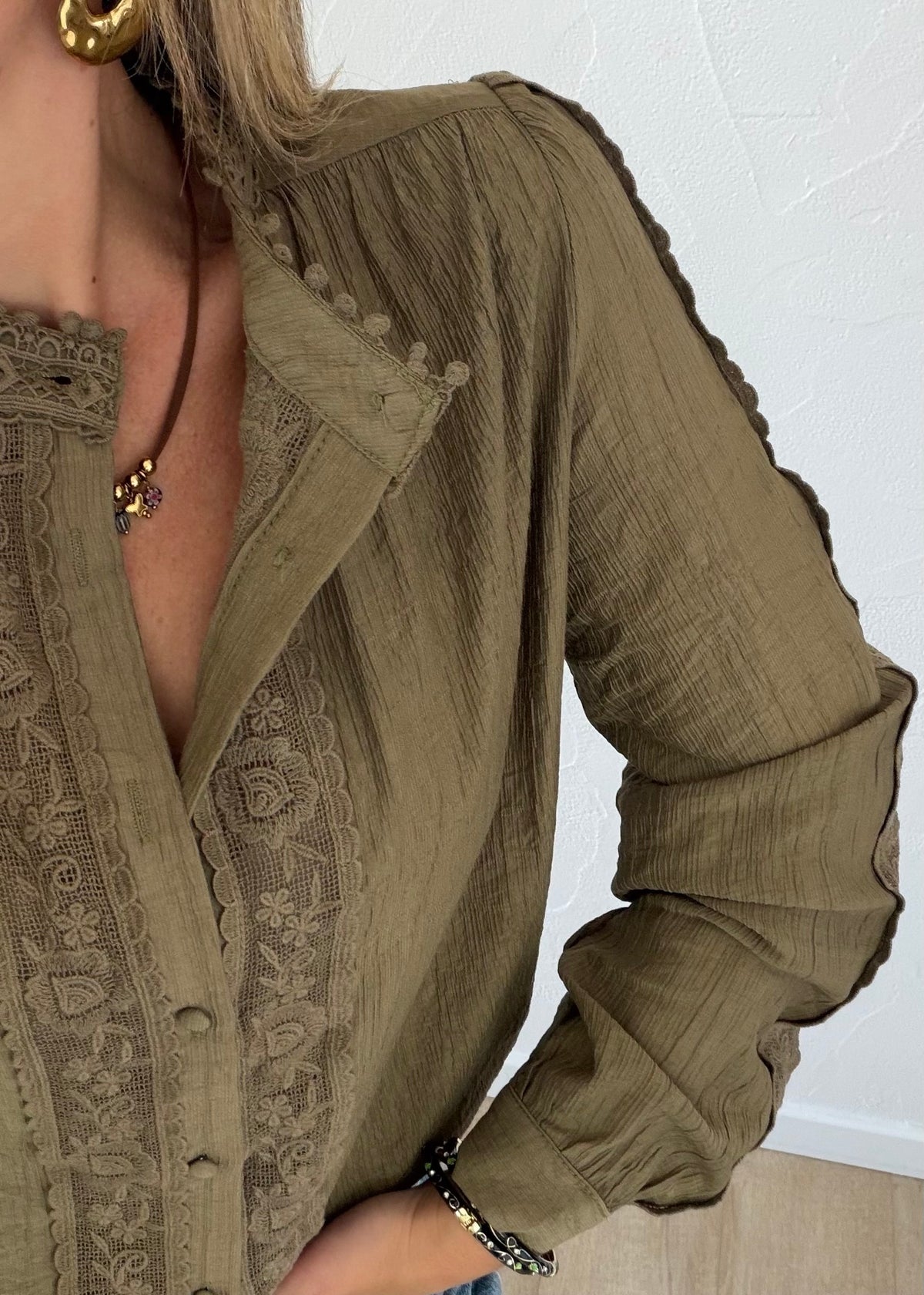 Chemise Mariana kaki