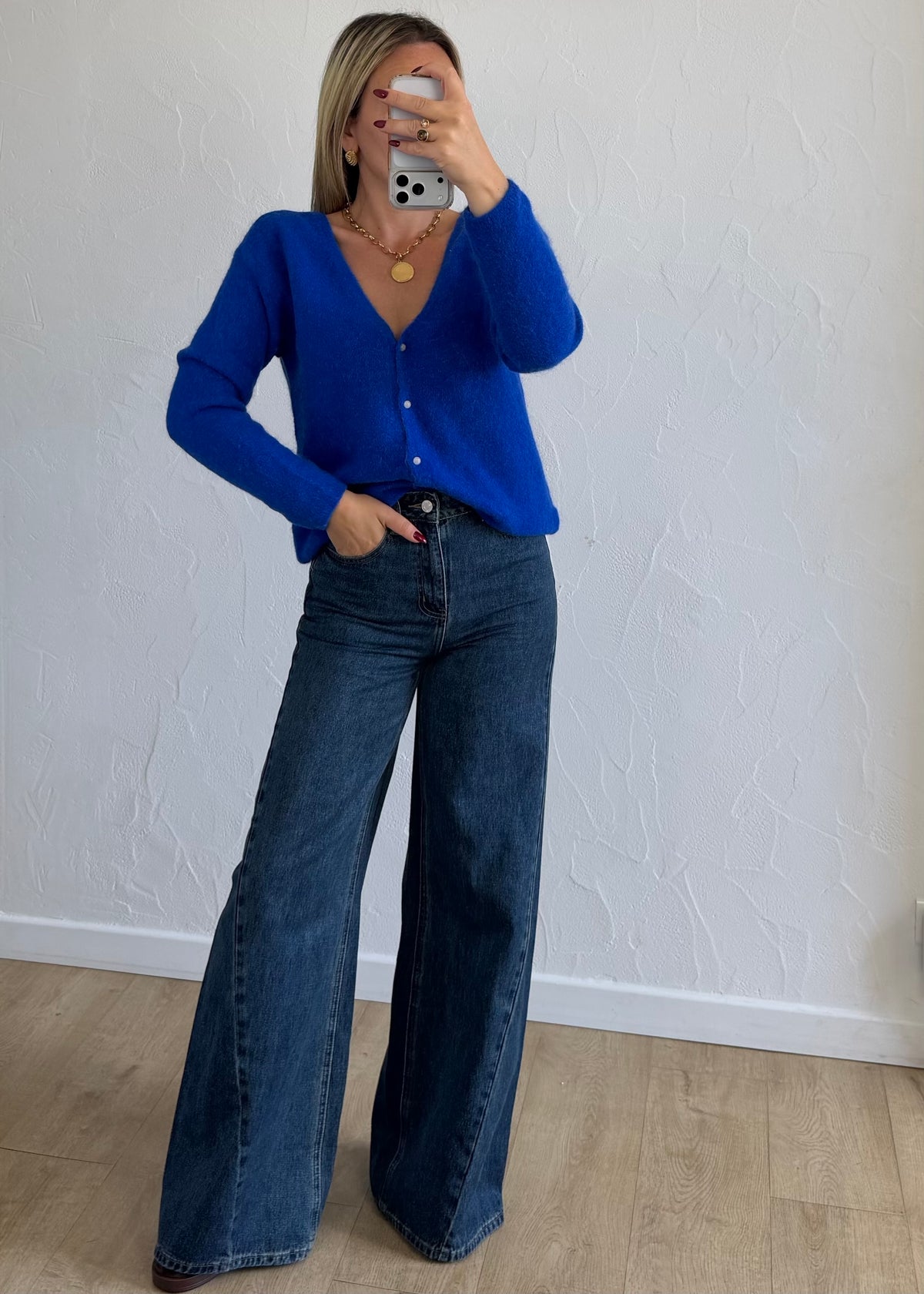 Gilet Elisa bleu électrique