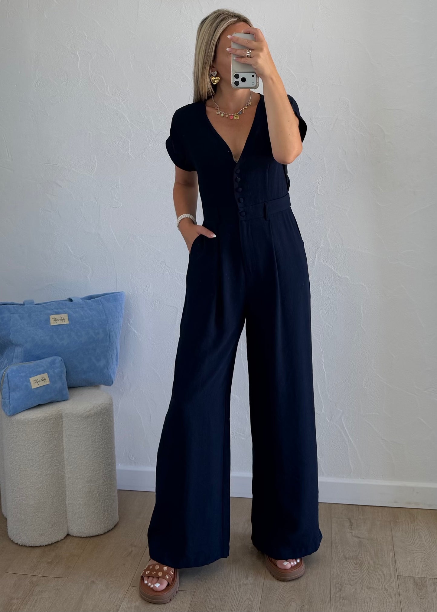 Combi-Pantalon YSALINE Bleu Marine