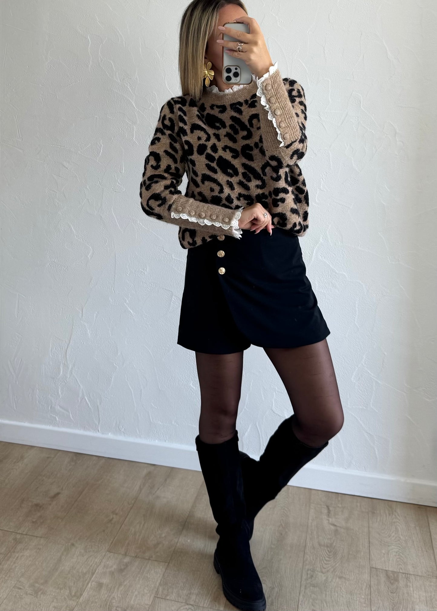 Jupe-short AVEN Noir