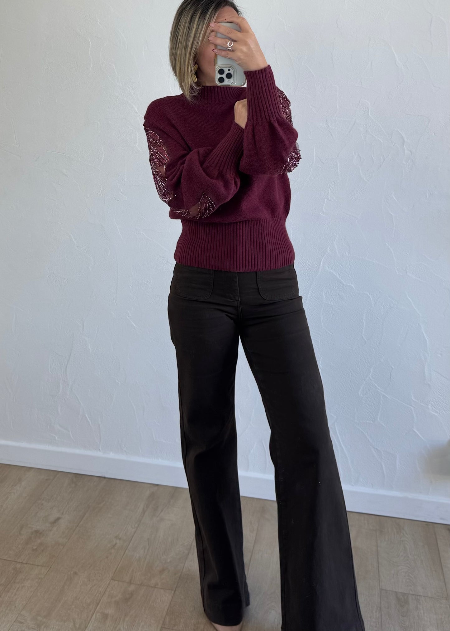 Pull TEONIA Bordeaux