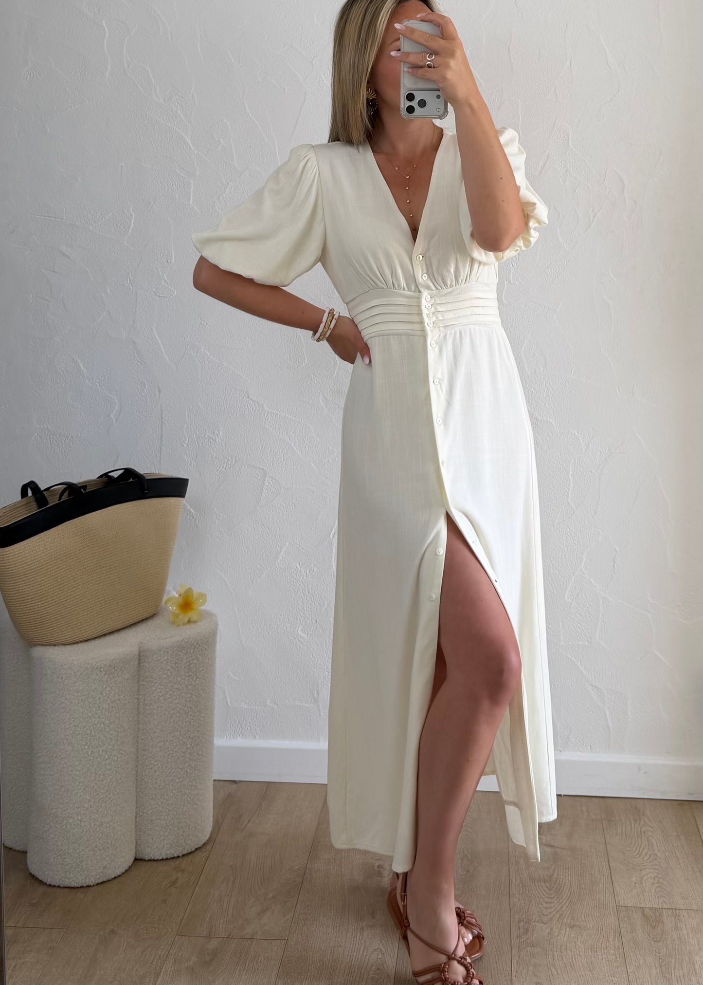 Robe FLAVIA Ecru