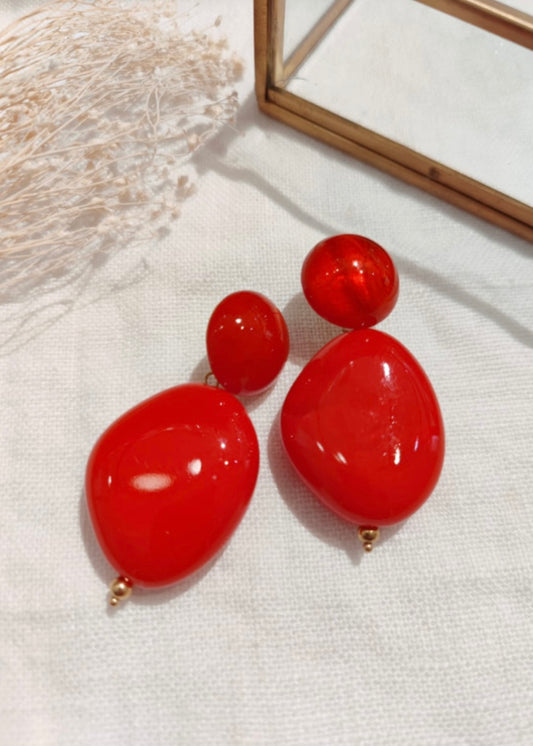 Boucles d’oreilles Rouge