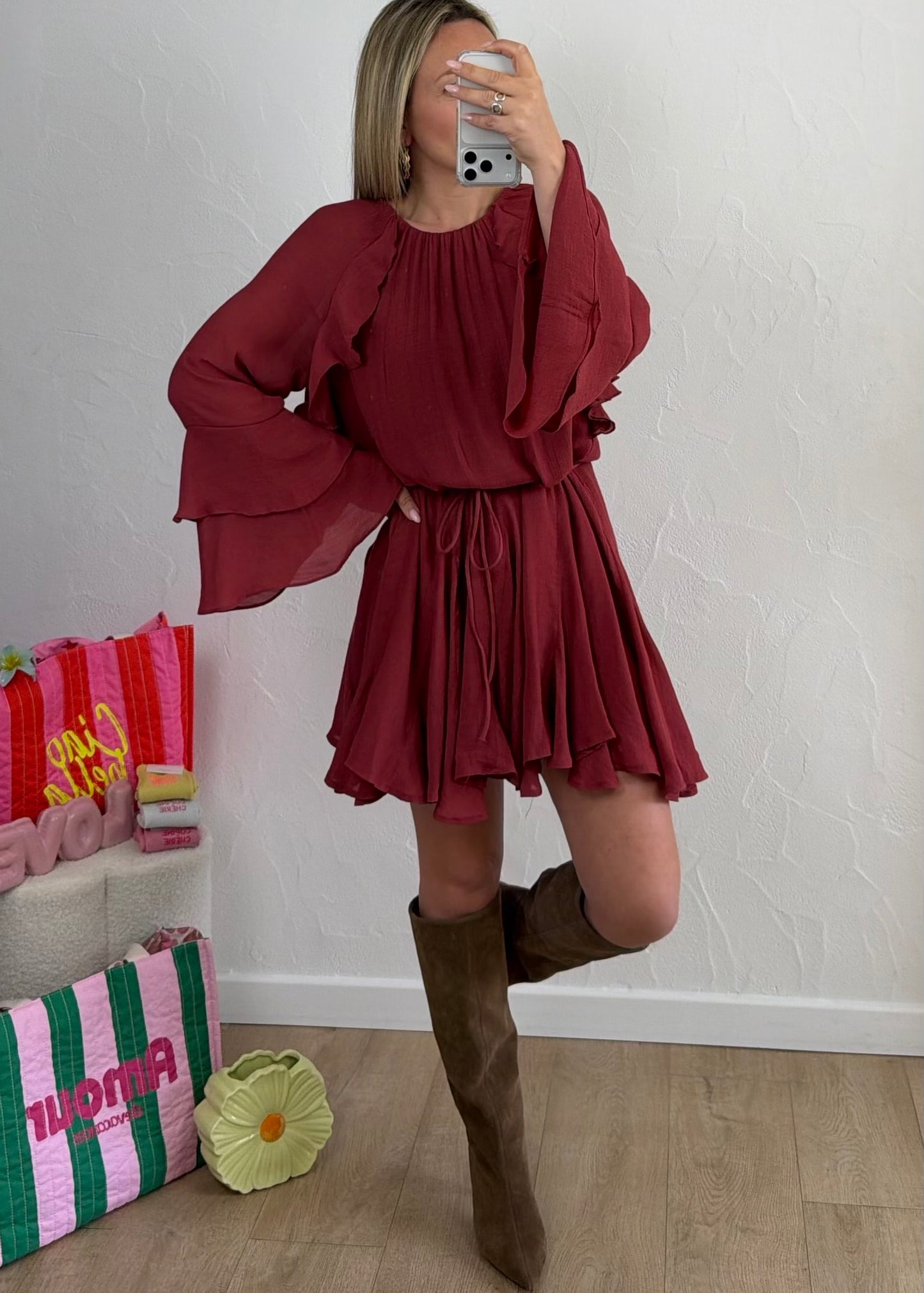 Robe ILYANA Bordeaux