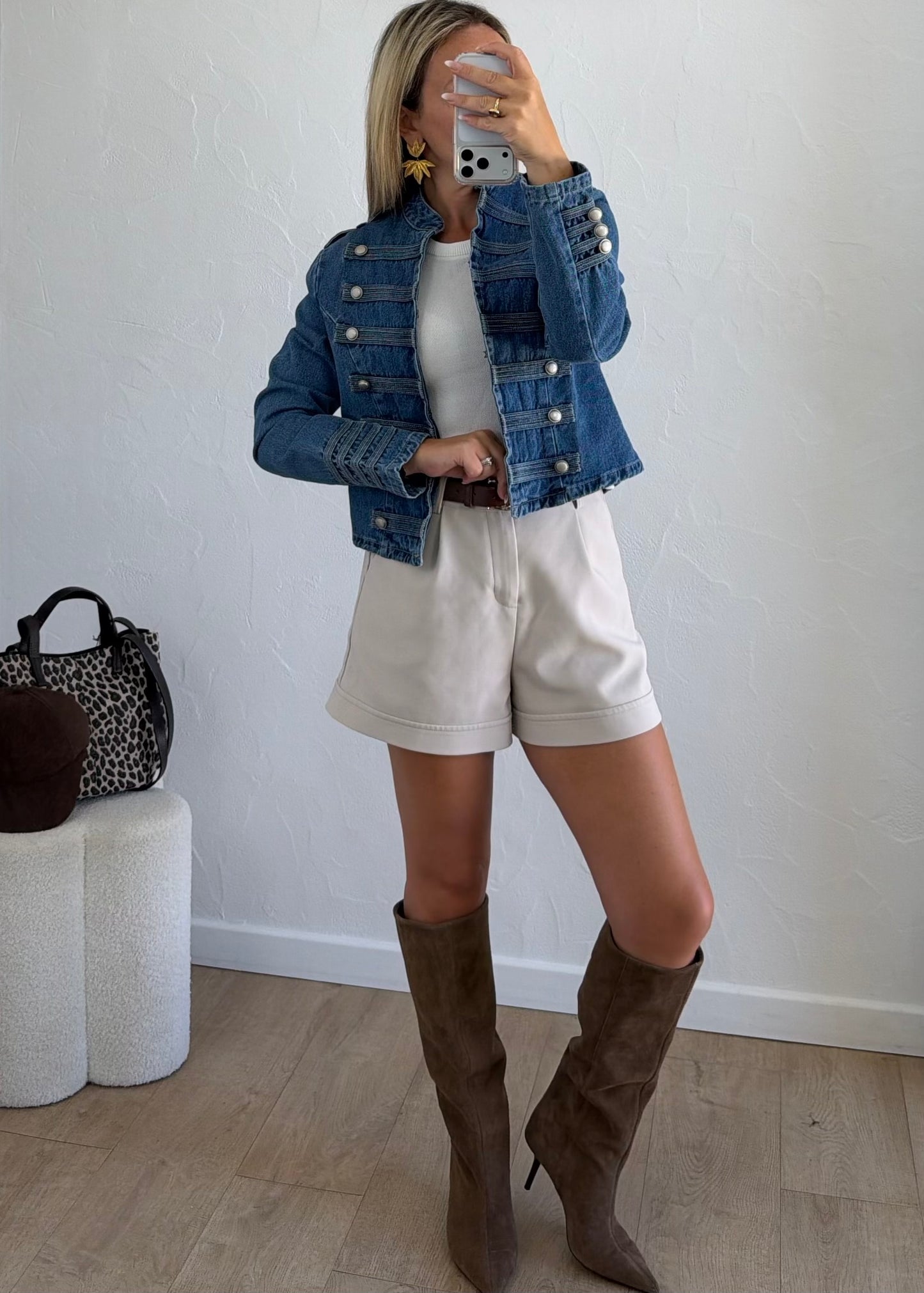 Veste Mona en jean bleu clair