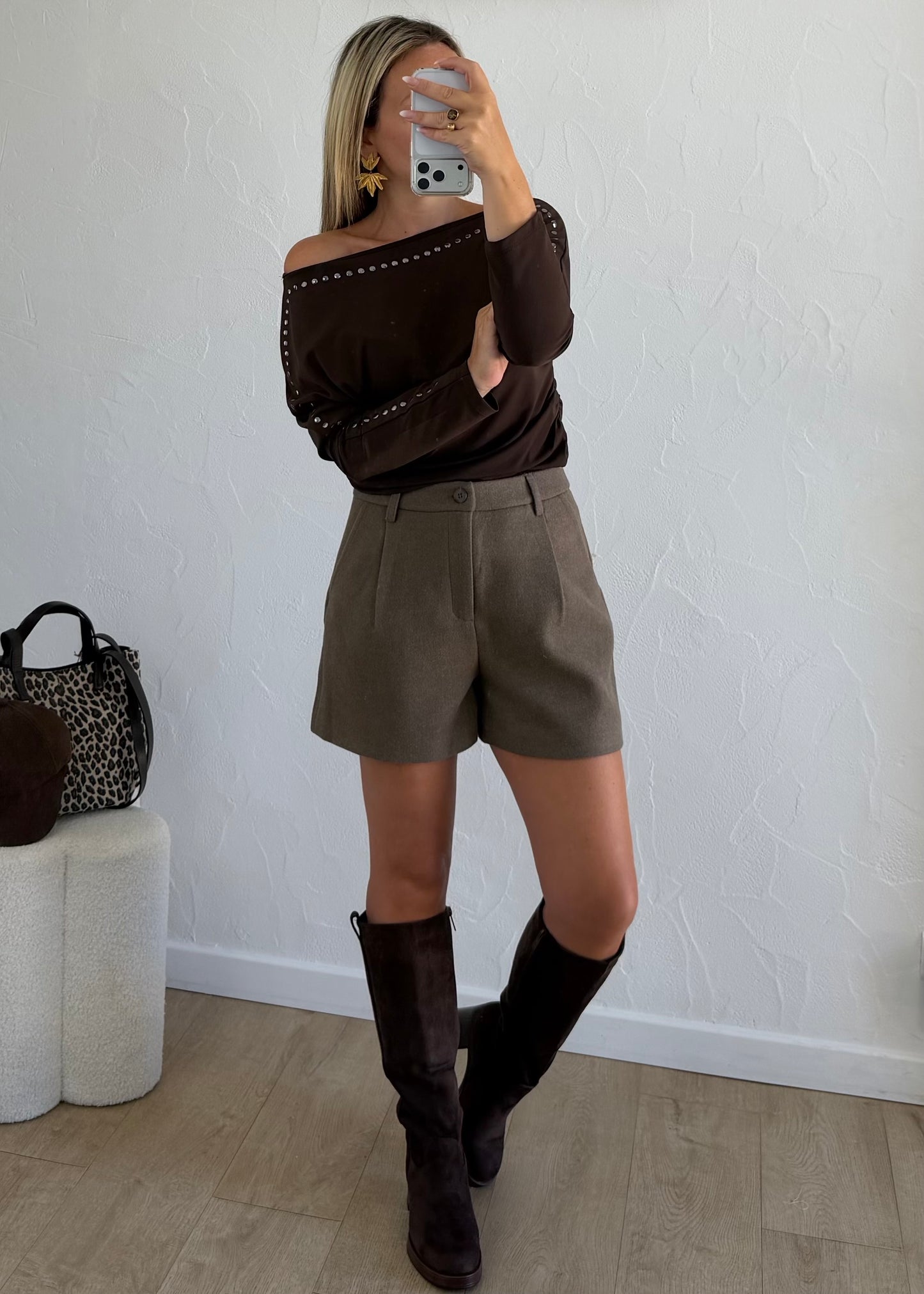 Short Lenny taupe