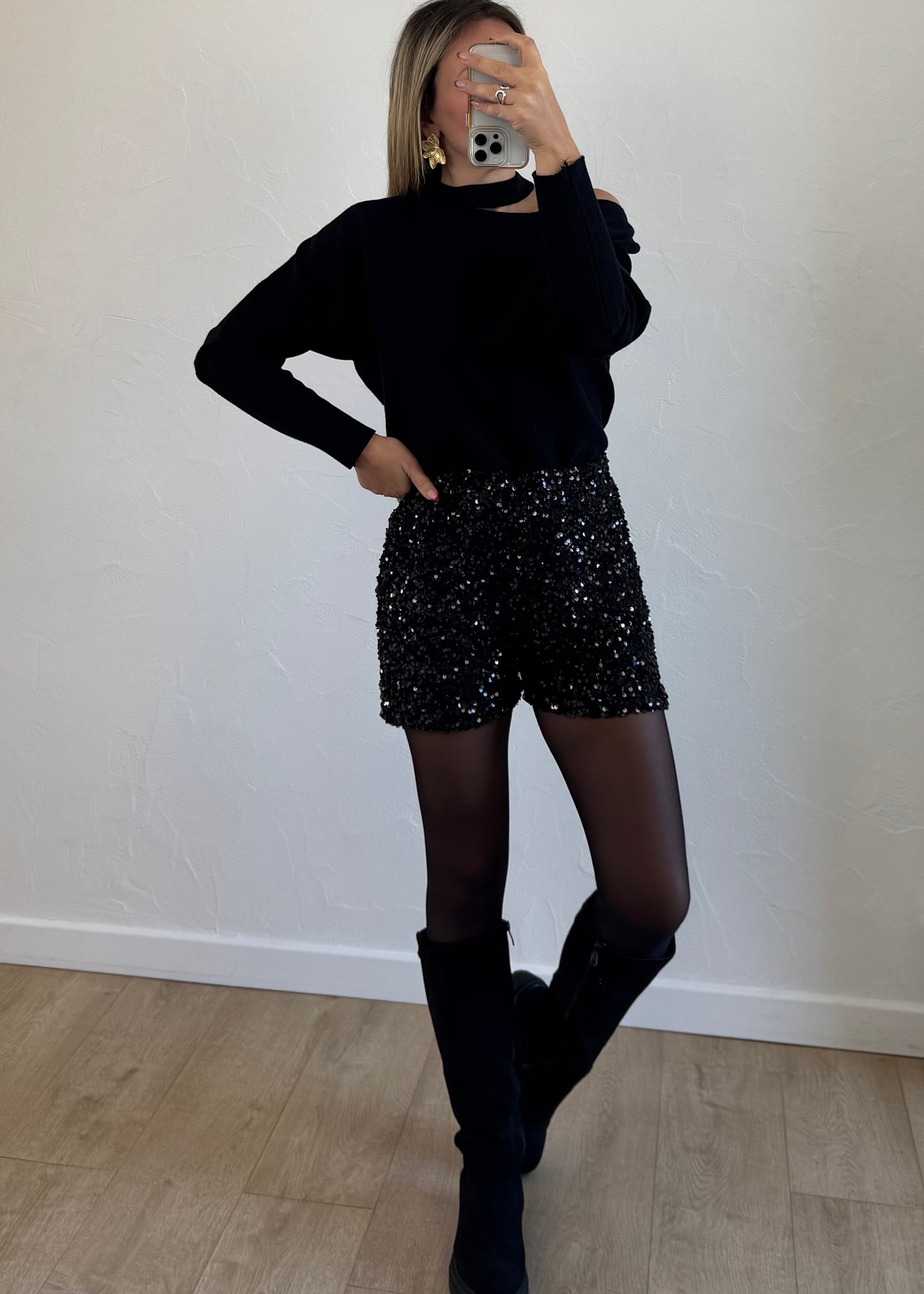 Pull VALENYSS Asymétrique Noir