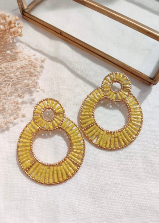 Boucles d’oreilles Julia Jaune