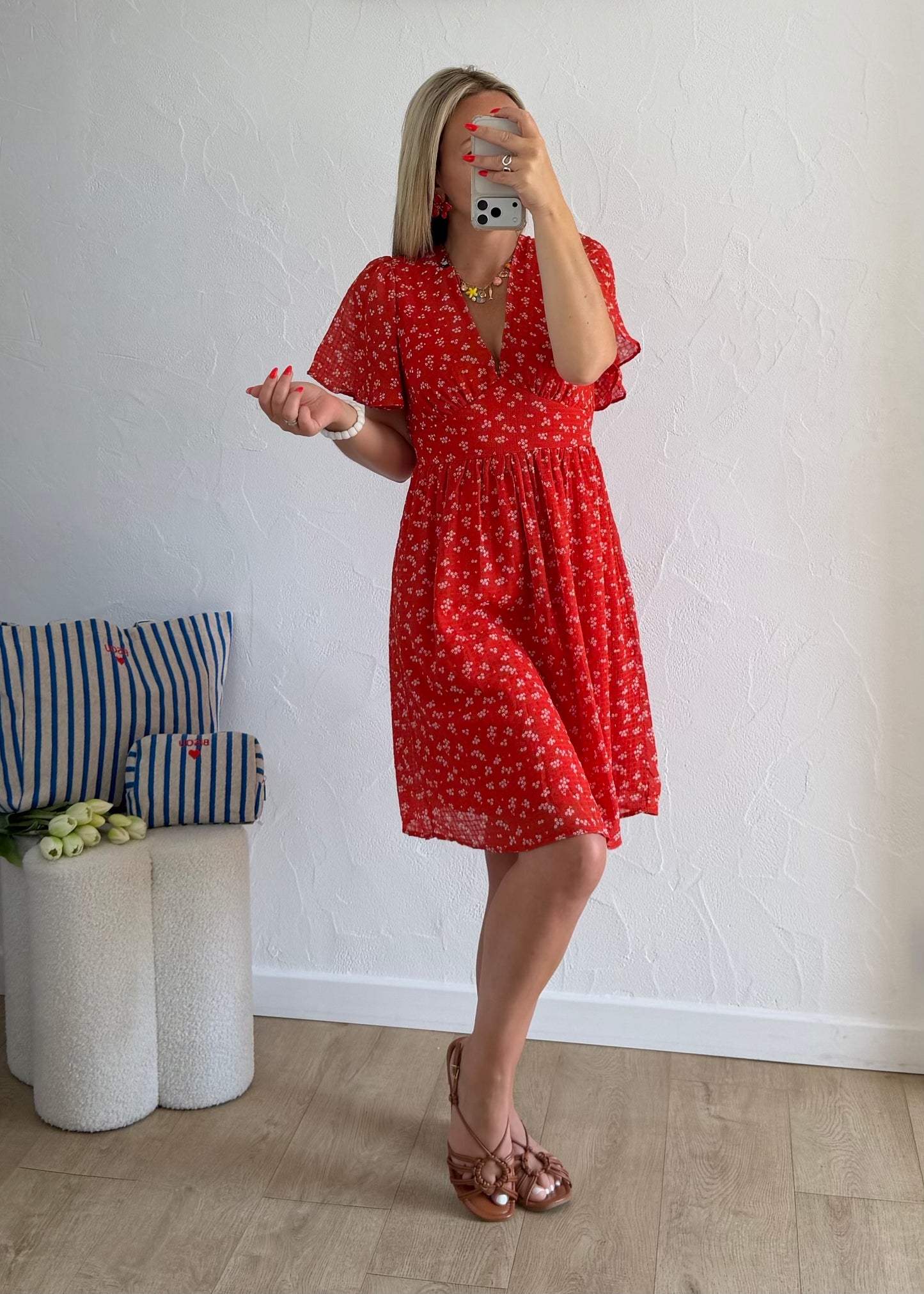 Robe LENAELLE Rouge