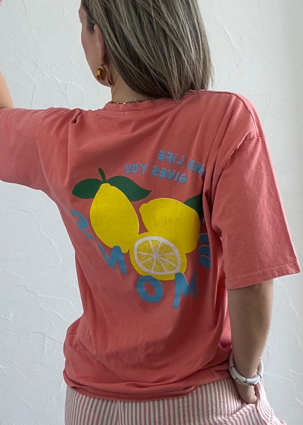 T-shirt Lemons Corail