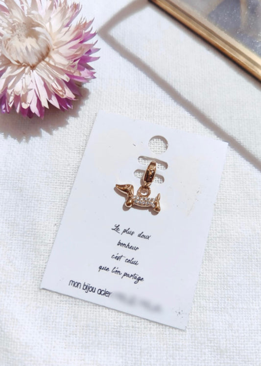 Charm TECKEL Strass