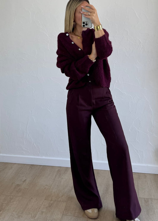 Gilet NOURIA Bordeaux