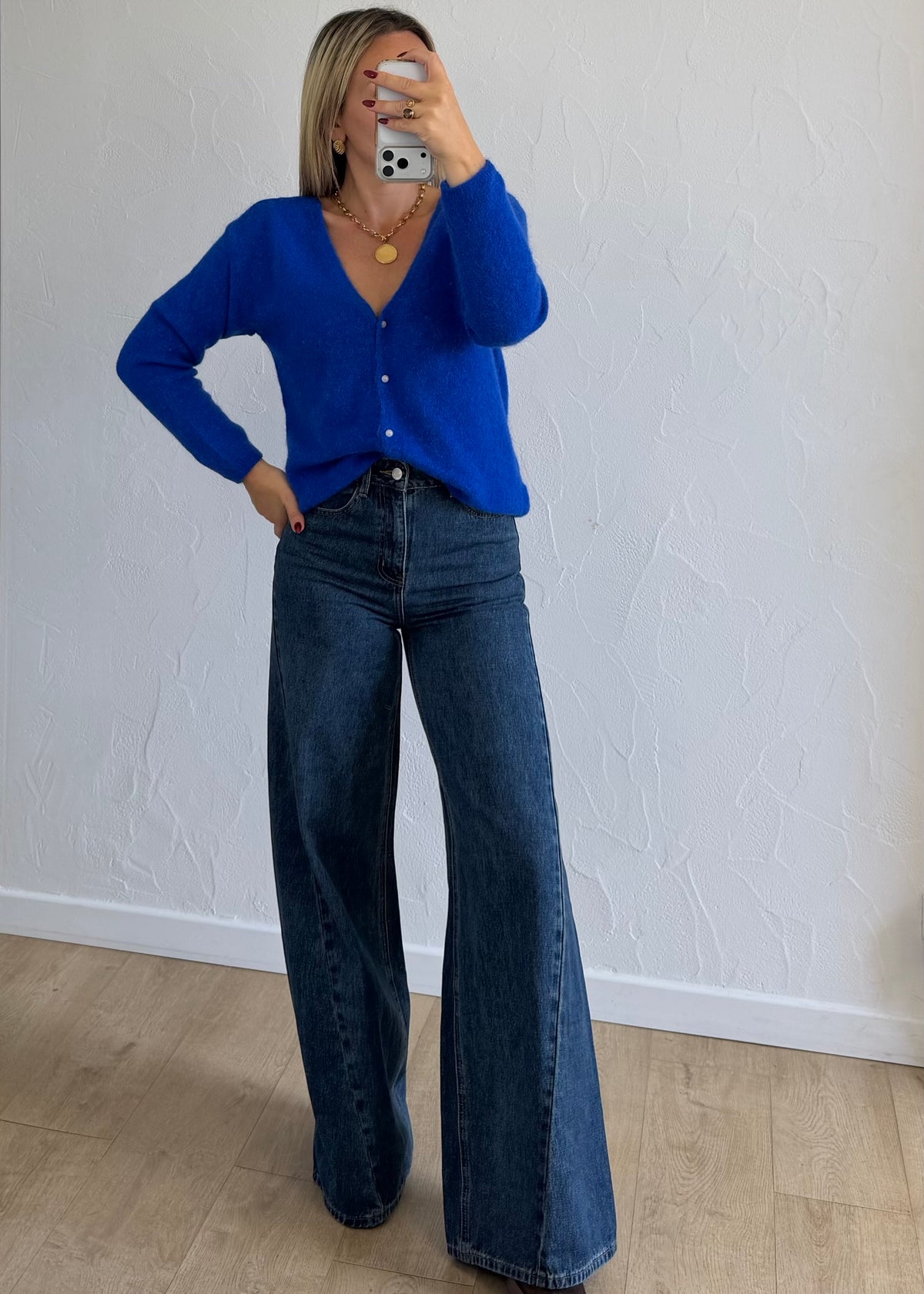 Gilet Elisa bleu électrique
