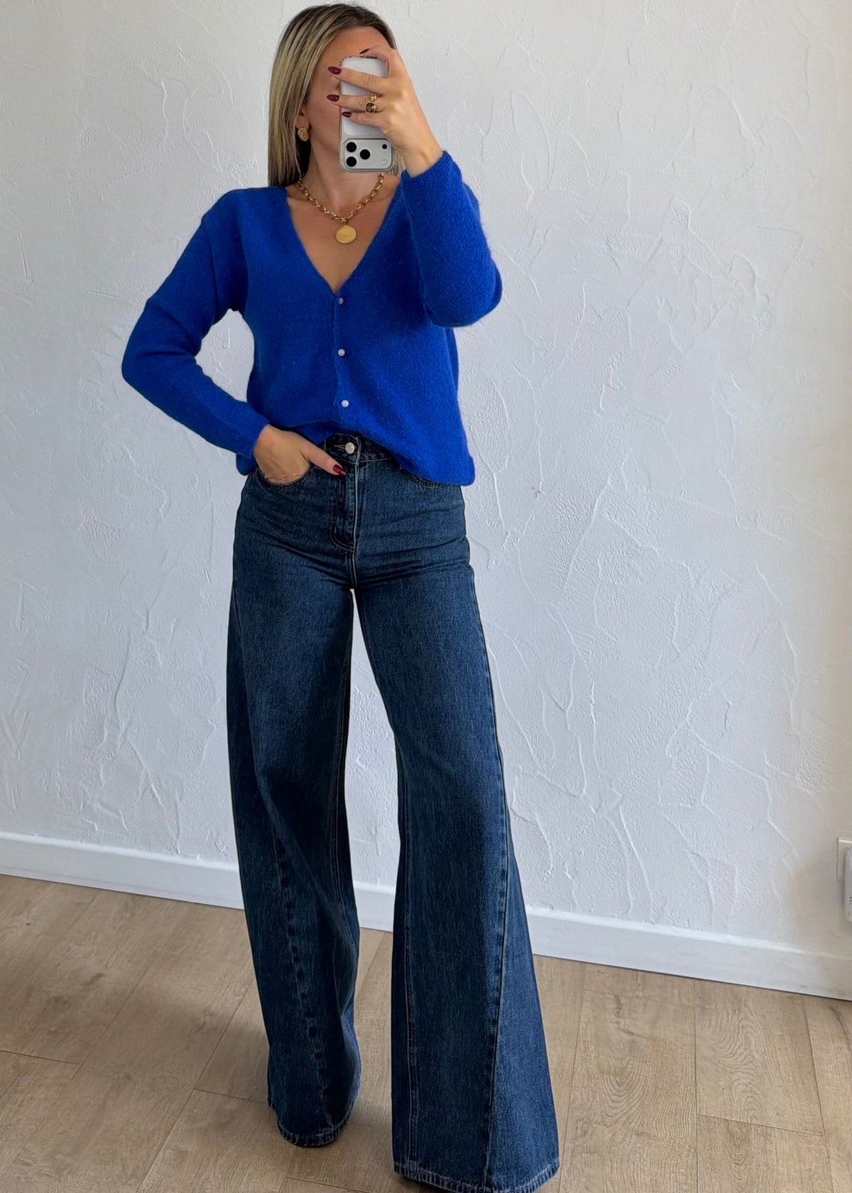 Gilet Elisa bleu électrique