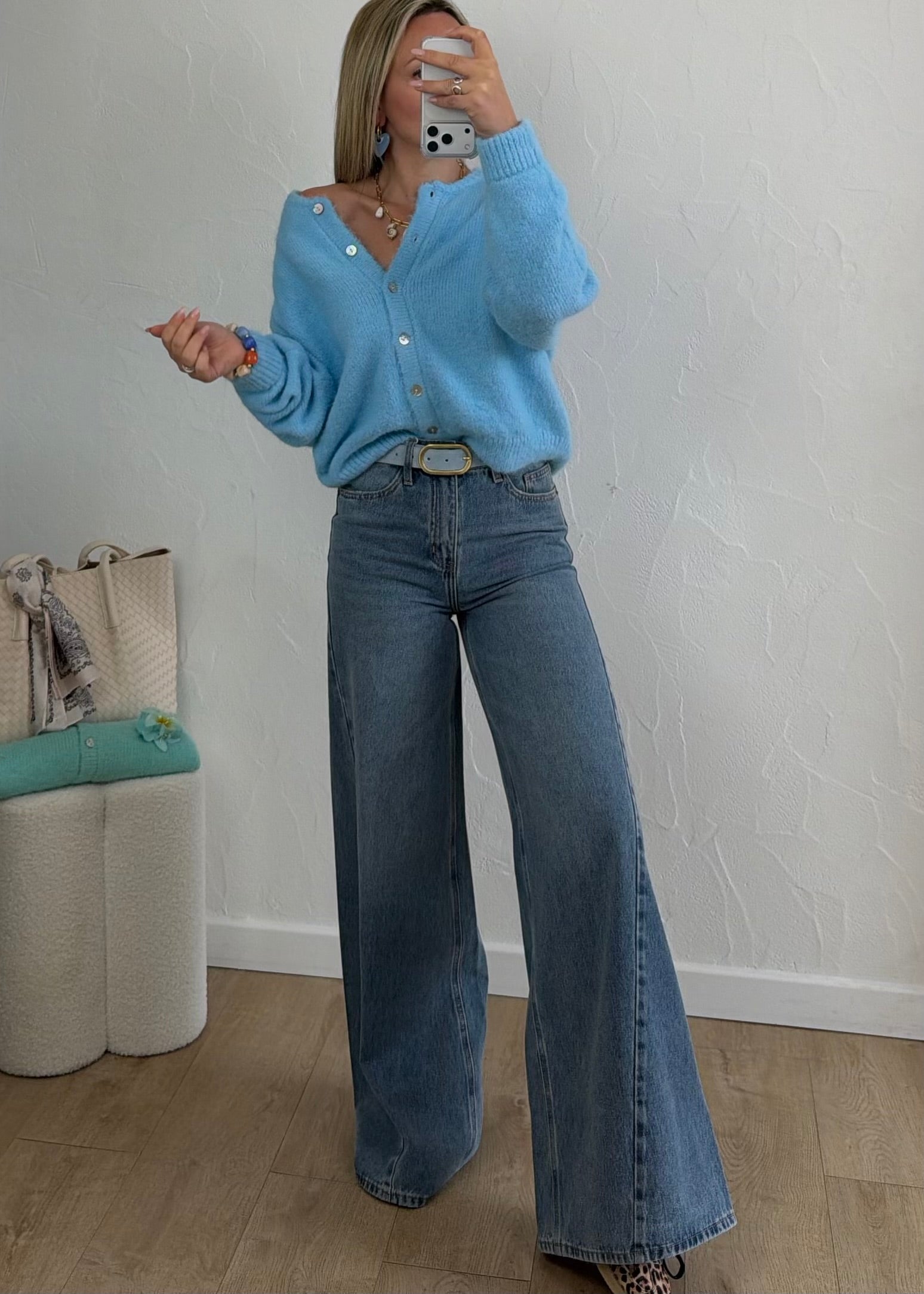 Gilet MARINA Bleu ciel