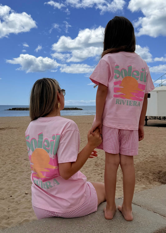 T-SHIRT Soleil ☀️ Rose Adulte