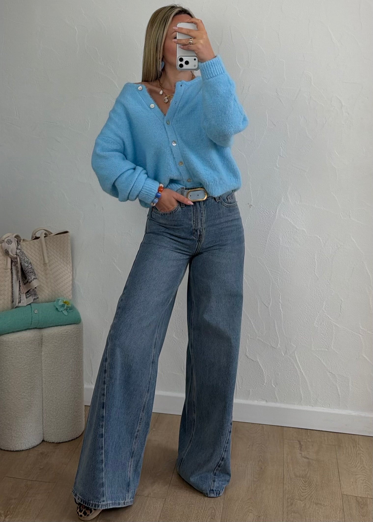 Gilet MARINA Bleu ciel